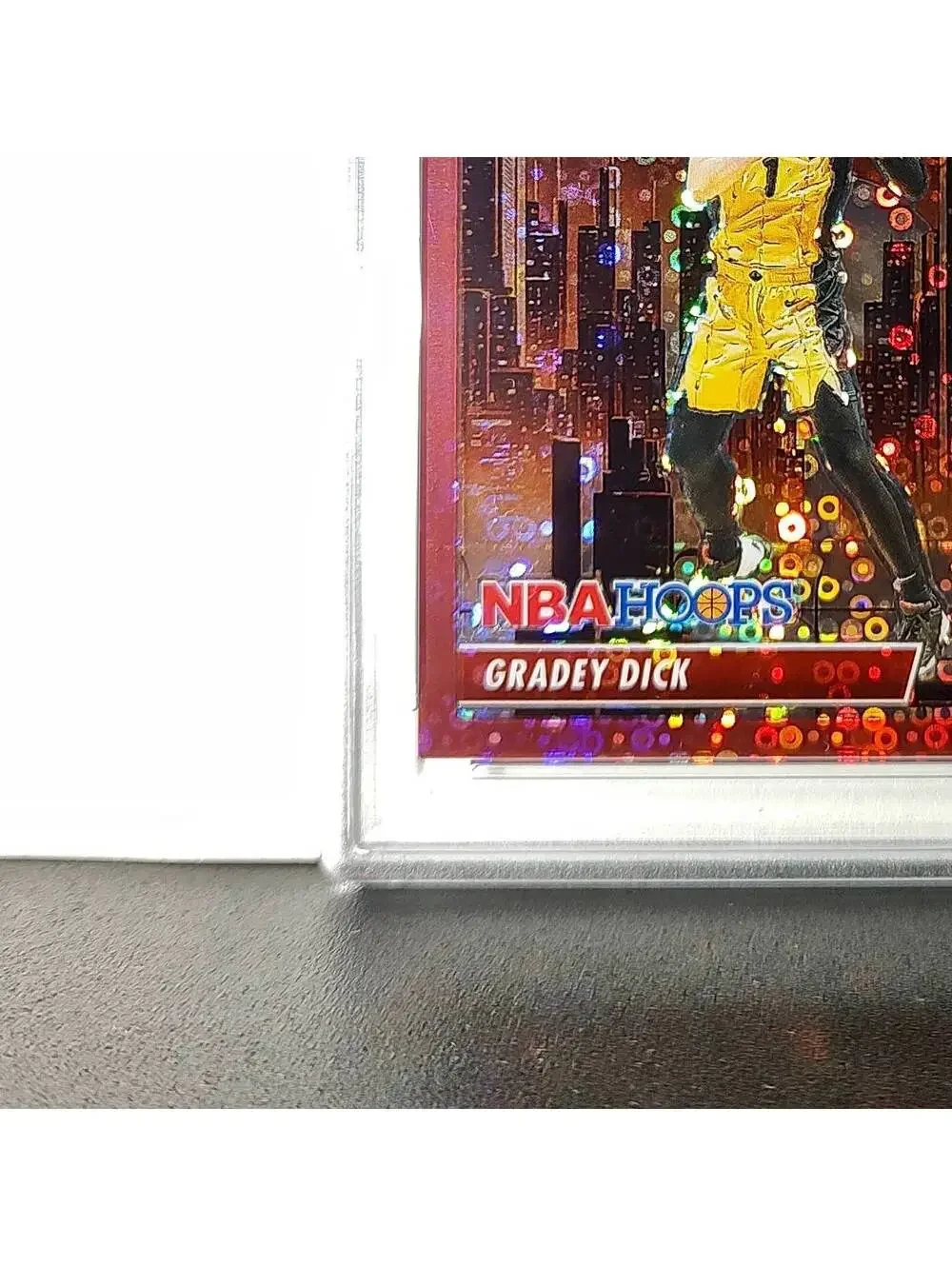 Gradey Dick 2023 Panini Hoops Premium City Edition #6 Red Disco Prizm PSA 10 Gem